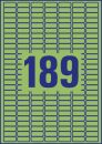 L6049-20 Etiketten - 25,4 x 10 mm, grün, 3.780 Etiketten/20 Blatt, wiederablösbar, 1 St.
