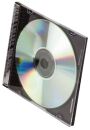 CD-Boxen Standard - Slim Line für 1 CD/DVD, transparent/schwarz, Packung mit 25 Stück, 1 St.