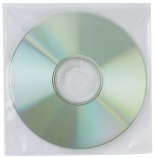 CD/DVD-Hüllen - Ungelocht, transparent, Packung mit 50 Stück, 1 St.