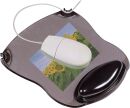 Mousepad mit Handgelenkauflage - grau-transparent, 1 St.