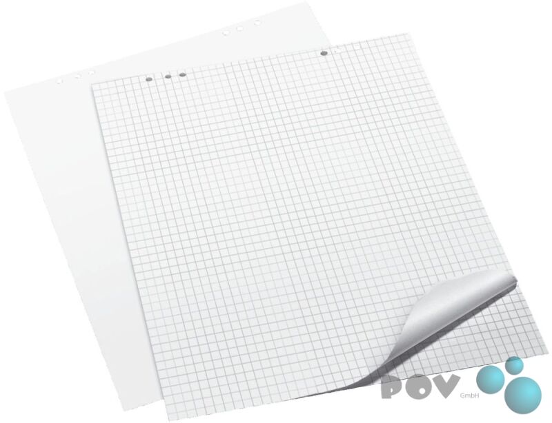 Flipchart-Block - 68 x 99 cm, blanko, 80 g/qm, 20 Blatt, 5 St., 35,40