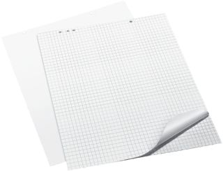 Flipchart-Block - 68 x 99 cm, blanko, 80 g/qm, 20 Blatt, 5 St.