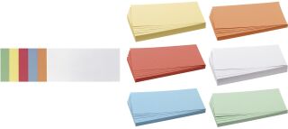 Moderationskarte - Rechteck, 205 x 95 mm, sortiert, 500 Stück, 1 St.