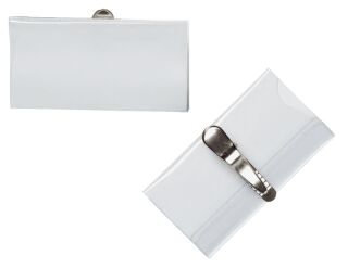 Namensschilder - mit Krokoklemme, 75 x 40 mm, 1 St.