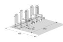 Bike Rack 4055 BR für Balloon® Bikes und Mountainbikes, Feuerverzinkter Stahl, 5 Einstellplätze