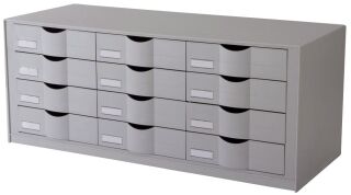 Schubladenelement für Rollladenschrank easyOffice grau, 1 St.