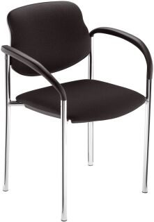 Besucherstuhl STYL4L-ARM-CRC - inkl. Armlehnen schwarz, 4 St.