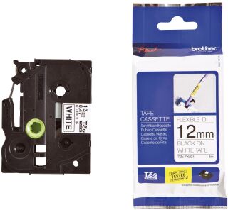 TZe-FX231 Schriftbandkassette - laminiert, 12 mm x 8 m, schwarz auf weiß, 1 St.