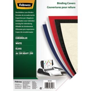 Deckblätter Chromolux - A4, Karton 250 g/qm, weiß, 100 Stück, 1 St.