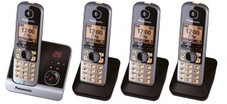 Telefon KX-TG6724GB schnurlos titan/schwarz, 1 St.