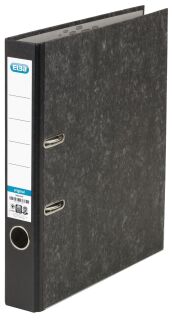 Ordner smart Original Wolkenmarmor, mit aufgeklebtem Rückenschild, Rückenbreite 5 cm, schwarz, 1 St.