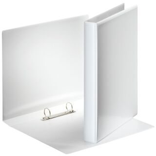 Ringbuch Präsentation, mit Taschen, A4, PP, 2 Ringe, 25 mm, weiß, 1 St.