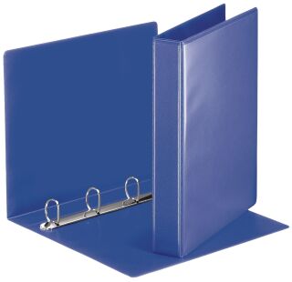 Ringbuch Präsentation, mit Taschen, A4, PP, 4 Ringe, 30 mm, blau, 1 St.