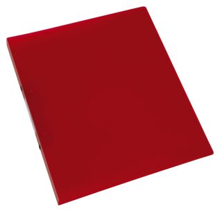 Ringbuch transparent - A4, 2-Ring, Ring-Ø 16 mm, rot-transparent, 1 St.