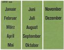 1530 Inhaltsschild Monatsnamen, selbstklebend, 120...