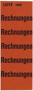1502 Inhaltsschild Rechnungen, selbstklebend, 100 Stück, rot, 1 VPE
