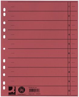 Trennblätter durchgefärbt - A4 Überbreite, rot, 100 Stück, 1 St.