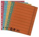 Trennblätter durchgefärbt - A4 Überbreite, sortiert (5 Farben), 100 Stück (5x20), 1 St.