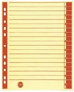 Trennblätter - A4 Überbreite, rot, farbiger Rahmendruck, 100 Stück, 1 St.