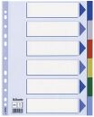 Register - blanko, A4, PP, 6-teilig + Deckblatt, farbig,...