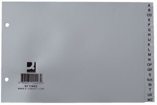 Register - A - Z, PP, A5 quer, 20 Blatt, grau, 1 St.