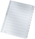 4325 Zahlenregister - 1-12, A4, Karton, 12 Blatt, grau, 1...