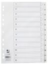 Zahlenregister - 1 - 12, PP, A4, 12 Blatt, weiß , 1...