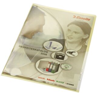 4100 Sichthülle Premium, A4, PVC, dokumentenecht, gelb, 10 St.