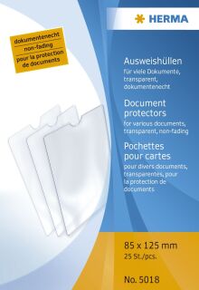 5018 Ausweishüllen - 85x125 mm , geprägt, dokumentenecht, 1 St.