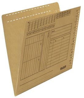 Einstellmappe mit Schlitzstanzung Falken braun, Kraftkarton, 230 g/qm, 1 St.