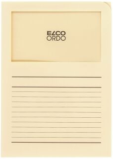 Sichtmappen Ordo classico - hellchamois, 120g, 100 Stück, Sichtfenster und Linien, 1 St.