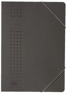 Eckspanner chic A4, für ca. 150 DIN A4-Blätter, mit Eckspannergummi, aus 320 g/m² Karton (RC), anthrazit, 1 St.