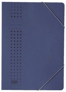 Eckspanner chic A4, für ca. 150 DIN A4-Blätter, mit Eckspannergummi, aus 320 g/m² Karton (RC), dunkelblau, 1 St.
