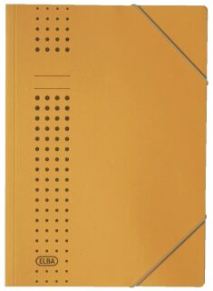 Eckspanner chic A4, für ca. 150 DIN A4-Blätter, mit Eckspannergummi, aus 320 g/m² Karton (RC), gelb, 1 St.
