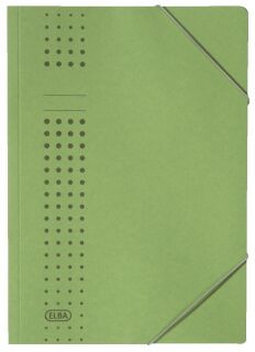 Eckspanner chic A4, für ca. 150 DIN A4-Blätter, mit Eckspannergummi, aus 320 g/m² Karton (RC), grün, 1 St.