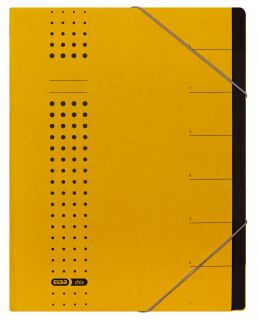 Ordnungsmappe chic - 7 Fächer, A4, Karton (RC), 450 g/qm, gelb, 1 St.