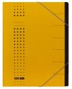 Ordnungsmappe chic - 7 Fächer, A4, Karton (RC), 450 g/qm, gelb, 1 St.