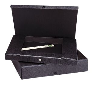 Dokumentenmappe - A4, 20 mm, Hartpappe (RC), schwarz, 1 St.
