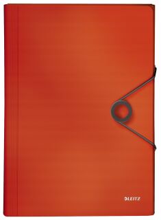 4579 Fächermappe Solid - 6 Fächer, A4, 250 Blatt, PP, hellrot, 1 St.