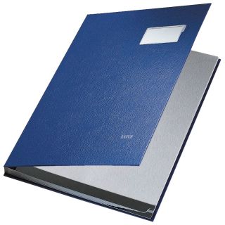 5701 Unterschriftsmappe - 10 Fächer, PP kaschiert, blau, 1 St.