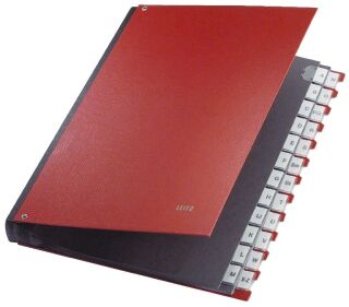 5924 Pultordner A-Z - 24 Fächer, PP, rot, 1 St.