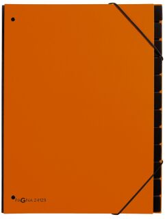 Pultordner Trend - 12 Fächer, Eckspanngummi, orange, 1 St.