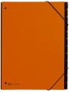 Pultordner Trend - 12 Fächer, Eckspanngummi, orange,...