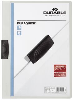 Klemm-Mappe DURAQUICK® - Weich-/Hartfolie, 20 Blatt, transparent/weiß, 1 St.