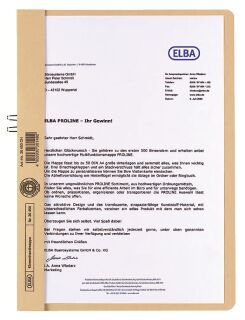Klemmhandmappe ohne Deckel - A4, 10 Blatt, Manilakarton (RC), chamois, 1 St.
