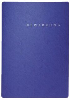 Bewerbungsmappe Select - blau, 3-teilig, Klemmschiene und Halbmondstanzung, 1 St.