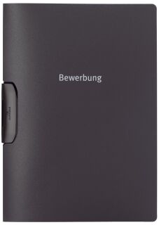 Bewerbungsmappe DURASWING® JOB, Polypropylen, 30 Blatt, anthrazit/grau, 5 St.