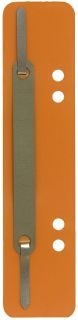 Heftstreifen Kunststoff, kurz - Deckleiste aus Metall, orange, 25 Stück, 1 St.