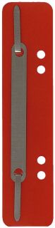 Heftstreifen Kunststoff, kurz - Deckleiste aus Metall, rot, 25 Stück, 1 St.