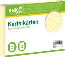 Karteikarten - DIN A5, liniert, gelb, 100 Karten, 1 St.